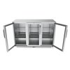 Koolmore 3 Door Stainless Steel Back Bar Cooler Counter Height Glass Door Refrigerator BC-3DSW-SS